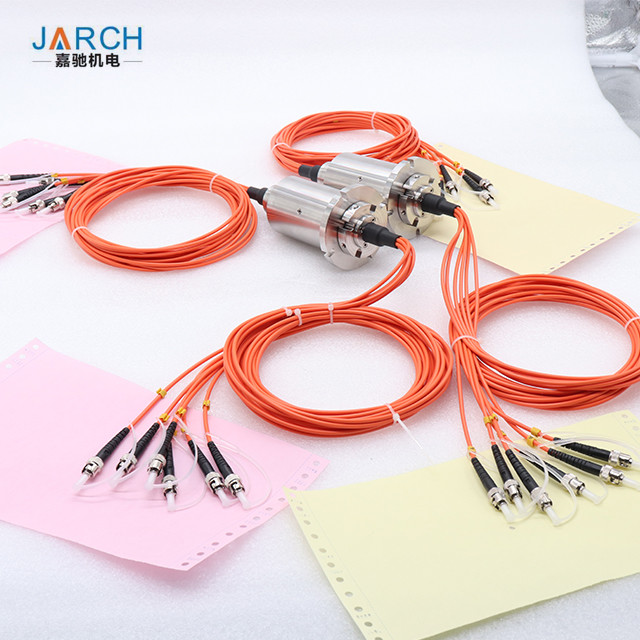 4 Channels FORJ slip ring IP65 Fiber Optic Cable Joint With Stainless Steel House