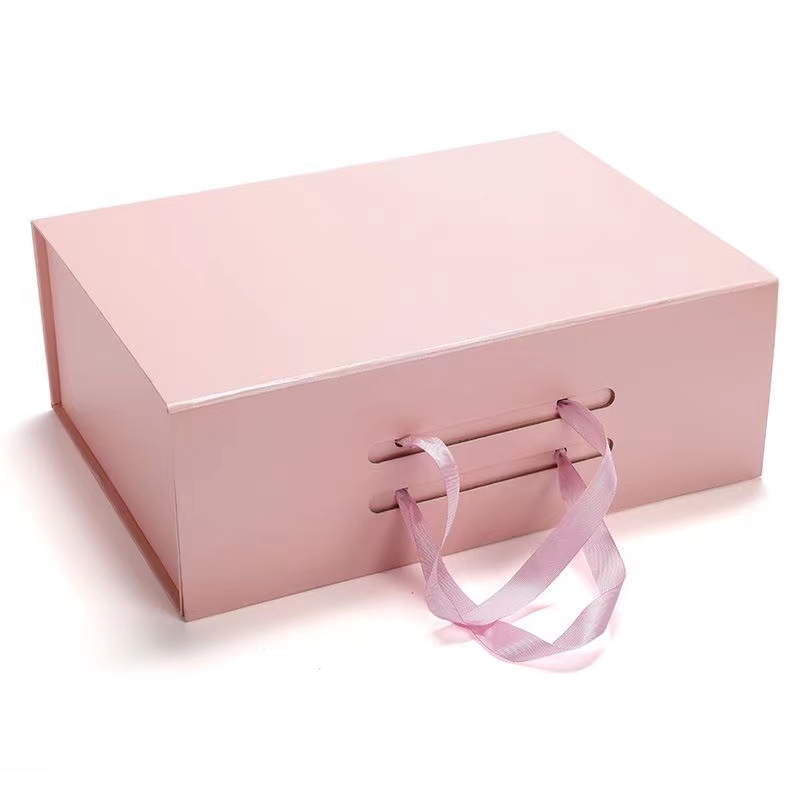 Rectangular Folding Cardboard Giftbox Hamper Magnetic Closure In Bulk