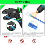 Alloy Ratcheting Wire Crimper Tool 10-20 AWG Green For Automotive