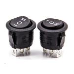 On Off On 3 Position 3 Pins Round Rocker Switch 6a 250vac 10a 125vac