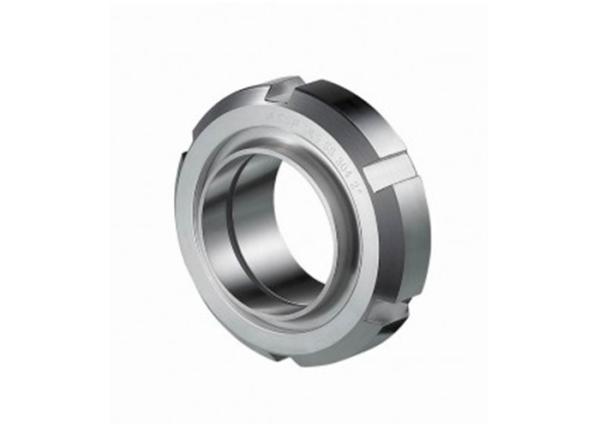 Din 11851 Sanitary Fittings Round Slotted Nut , Polished Industrial Pipe