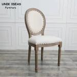 vintage tufted solid wood upholstered dining chairs with mahogany legs American