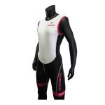 White Black Ladies Triathlon Clothing Sleeveless Tri Suit Polyester / Lycra