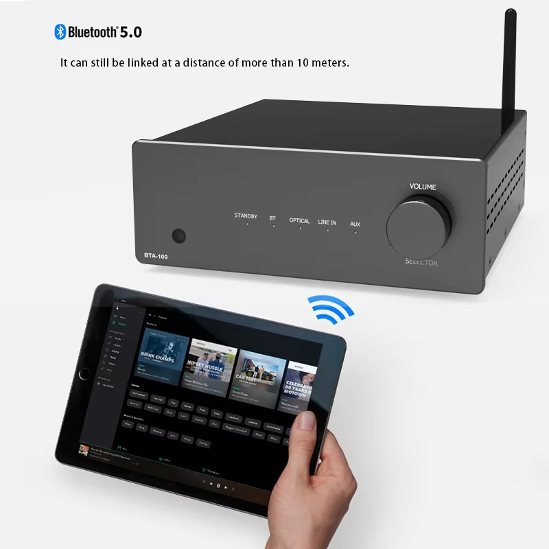 Home Stereo Bluetooth Amplifier For Speakers 2 Channel Mini Class D Audio Stereo Receiver