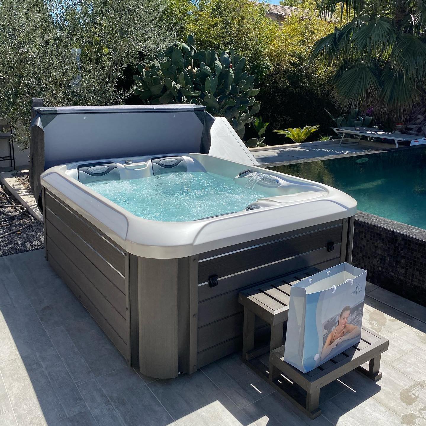 5 Persons Hydrotherapy Spa Hot Tubs Square Size Bathtub For Massage 8