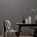 Tech Oak Walnut Wooden Veneer Wood PET Noise Absorbing Wall Panels Wood Slat