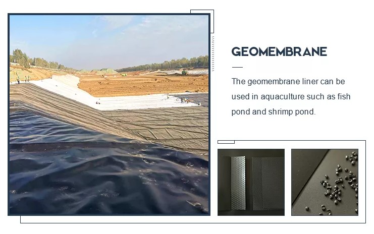 HDPE/LDPE Geomembrane 1.0mm/1.5mm/2.0mm For Waterproof / Fish Pond Liner / Landfill / Artificial Lake / Mine / Dam / Pool Liner