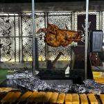 Outdoor Custom Steel Grill Natural Oxidized Camping Wood Storage