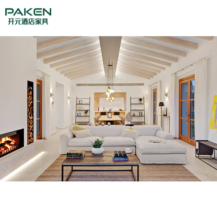 Concise Style With Elegant Ivory Color Customize Modern Villa Furniture Living Room Furniture