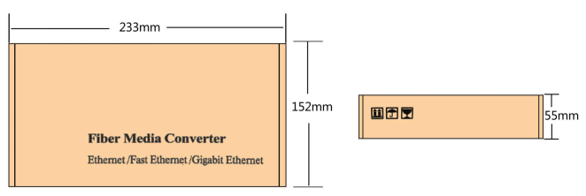 Lightweight Fiber Optic Gigabit Ethernet Switch 2*100Mbps Optical Ports 3*10/100Mbps RJ45 Ports