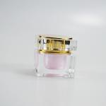 30g Square Container Pink Acrylic Cream Jar Plastic Jar for Luxury Skin Care
