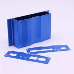 Durable Metal Fabrication Parts Laser Printing Blue Anodizing Aluminum Profile