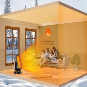 Wholesale IP44 Floor Heater Fan Portable Electric PTC Heater With 3 Speed Levels from china suppliers