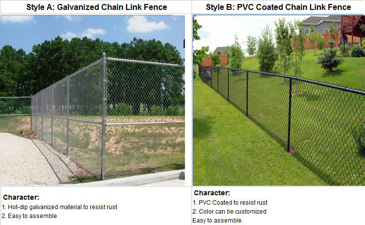 Black Chain Link Fence Cost /Cyclone Fence 1.5m*10m*60mm*3.5mm