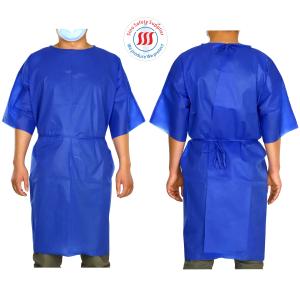 Wholesale 35gsm PP Medical Isolation Gowns Long Short Sleeves Hospital Non Woven Disposable Gown from china suppliers