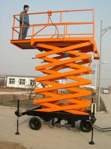 Wholesale 500kg Capacity Scissor Lift Platform , Moblie Lifting Plateform 6m Lifting Stroke from china suppliers