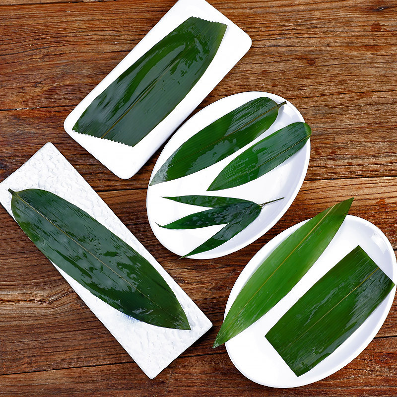 Big Size Food Safe Green Bamboo Leaf For Sushi / Zongzi
