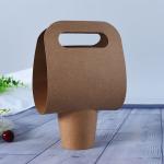 Biodegradable 2 Cup 4 Cup Disposable Coffee Paper Holder Tray Portable Takeout