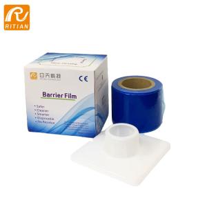 Wholesale Disposal Blue Dental Barrier Film Adhesive 4&quot; X 6&quot; X 1200 Sheets Protective Film Roll from china suppliers