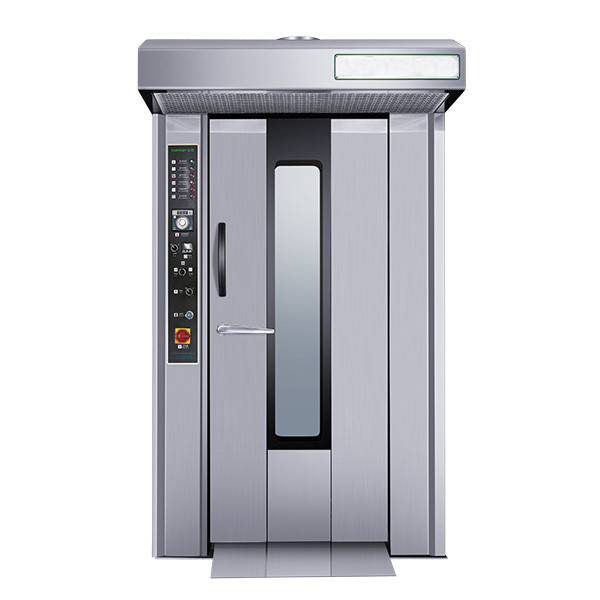 Sixteen Trays Rotating Bakery Oven , 1180kg Rotating Convection Oven With One Tray Cart