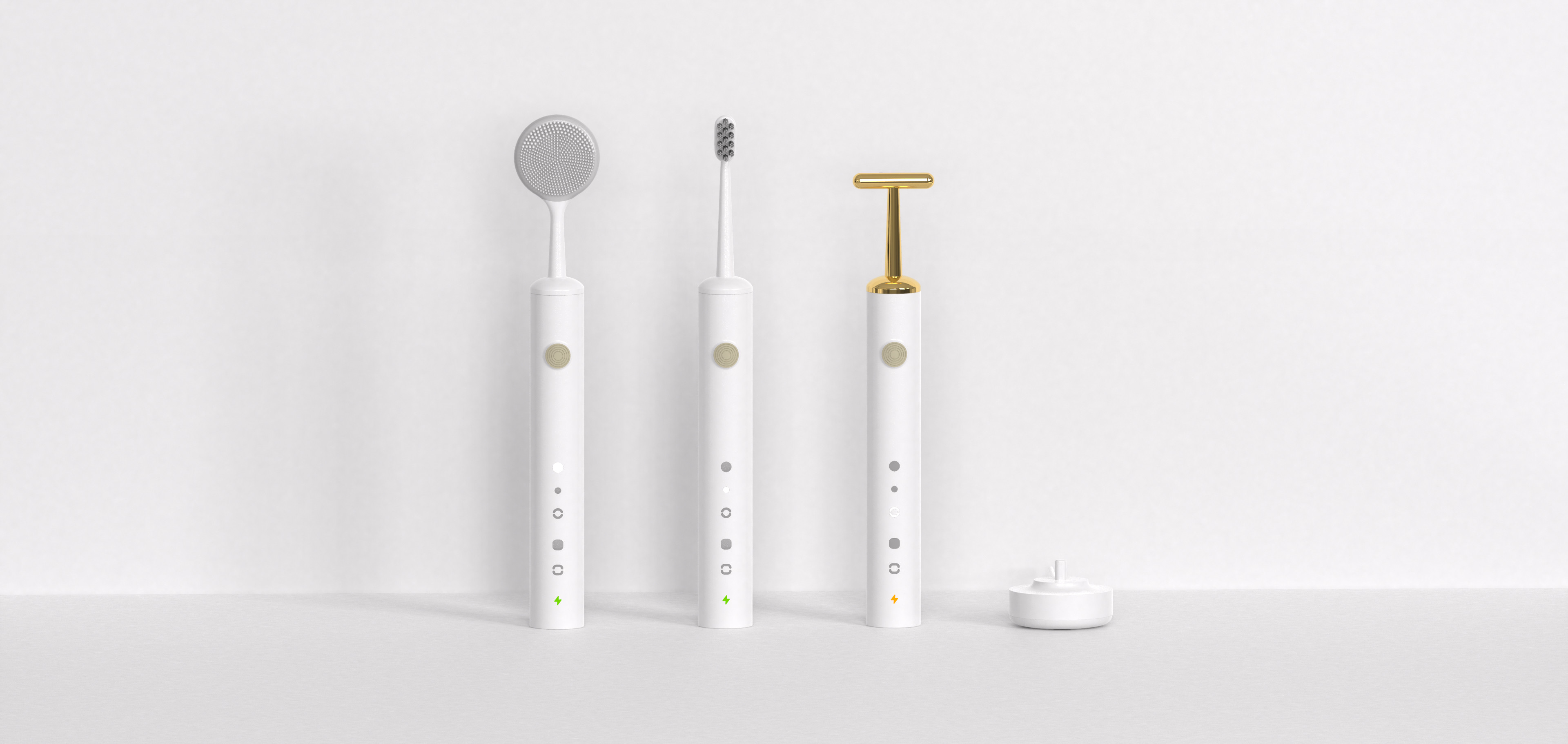 3.7V Three Replaceable Heads IPX7 Electric Toothbrush