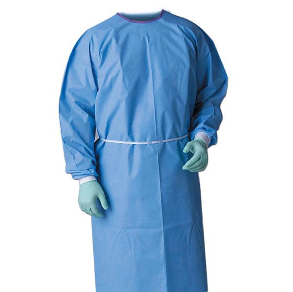 Knitted Cuff Waterproof Medical Disposable Protection Suit Non Woven Surgical