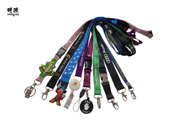 Polyester Retractable Reel Badge Holder Lanyard For Kids Any Color / Logo