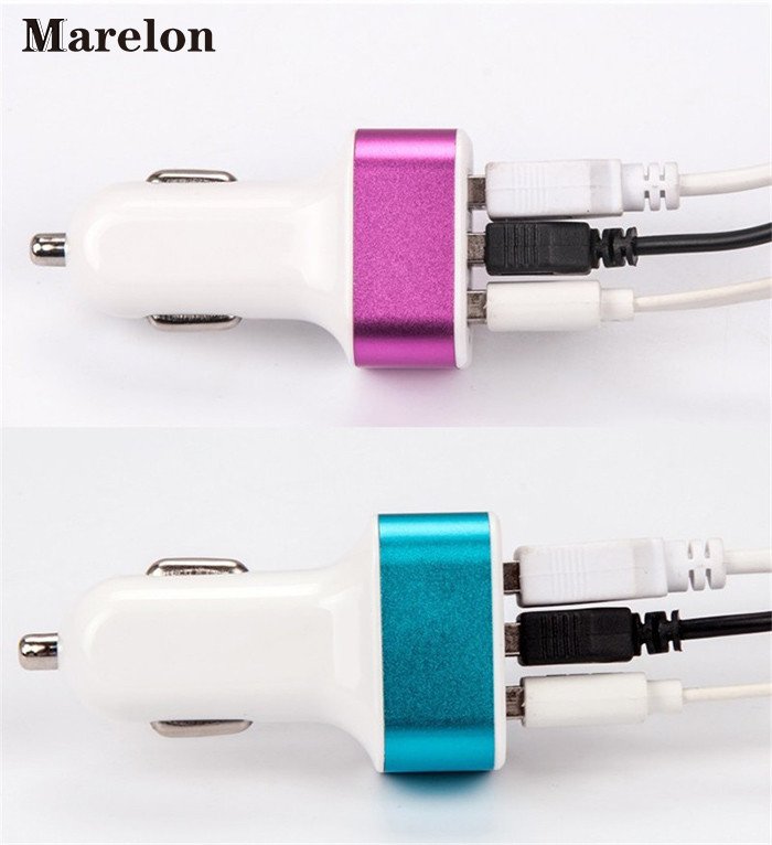 Data Transfer USB Car Charger / Mobile Phone Charger Prevent Short Circuit