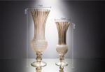 European Glass Vase Rich Bamboo Hydroponic Flowerware Champagne Gold Household