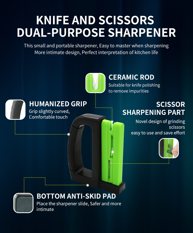 Amazon professional high quality kitchen knife sharpener mini promotion knife sharpener quick for scissors