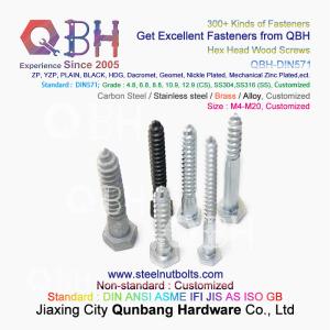 Wholesale DIN 571 Hex Wood Screws Black CL6.8 Steel Nut Bolts from china suppliers