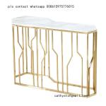 Customized Hairline Gold stainless steel table chair for restaurant metal