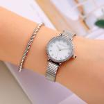 Rose Gold 27mm Ladies Watch Gift Set With Fried Dough Twist Bracelet