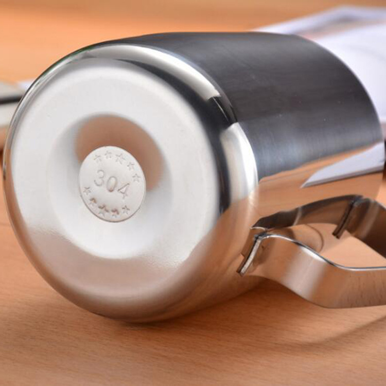 Simple Stainless Steel Milk Frothing Jug Garland Cup With Measurement