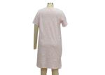 Natural 100 Cotton Short Sleeve Nightgown , V Neck Night Dress For Womens