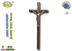 Wholesale Adult Zinc Coffin Cross And Coffin Decoration D052 European Style 44*17.5cm zamak crucifix antique bronze color from china suppliers