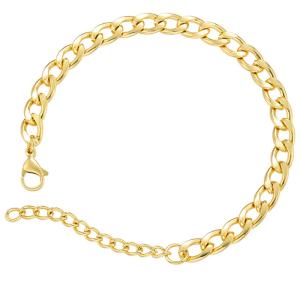 Wholesale Cuban 18K Gold Plated Bracelet Contemporary Link Chain Men Stainless Steel Bracelet from china suppliers