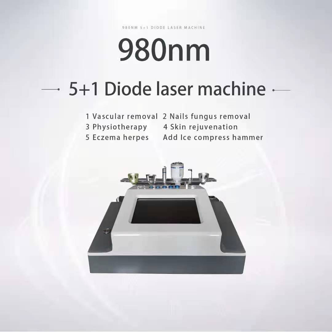 5 In 1 Laser Vascular 980 Nm Laser Machine For Spider Veins Physio Therapy