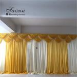 China manufacturer wholesale drape cloth curtains valance for wedding stage