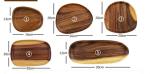 Irregular Oval Wooden Serving Plates Fruit Acacia Wood Serving Tray Customized