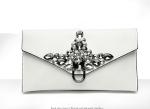 Ladies Crystal Clutch Bag Evening Wedding Rhinestone Silver Purse Chain Cross