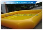 Indoor / Outdoor Yellow Above Ground Inflatable Pool For Backyard Water Game