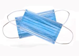 Wholesale 3 Ply Disposable Earloop Face Mask Non Woven Anti Virus Anti Dust Blue from china suppliers