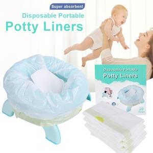 Wholesale White LDPE Plastic Portable Travel Universal Potty Chair Liners With Drawstring from china suppliers