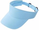 Sky Blue 3 Panels Twill Sun Visor Hat August Sportswear / Self Fabric Sweatband