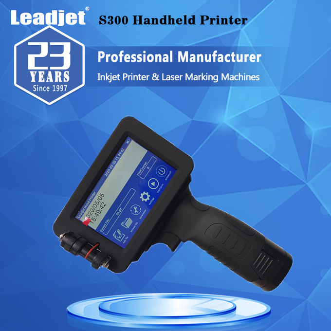 S300 Leadjet Handheld Thermal Inkjet Printer , 5 Inch Portable Batch Coding Machine