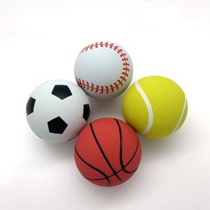 Wholesale Reusable Nontoxic Rubber Sports Ball , Lightweight High Bounce Rubber Ball from china suppliers