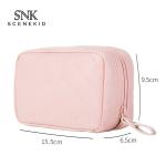 Leather Portable Waterproof Compartments PU Cosmetic Bag