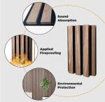 Akupanel 240*60 Nature Smoky Oak Wooden Walnut Veneer Slat akupanel Board