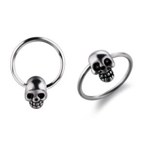 Wholesale Fancy punk style skull nose ring stainless steel body piercing jewelry from china suppliers
